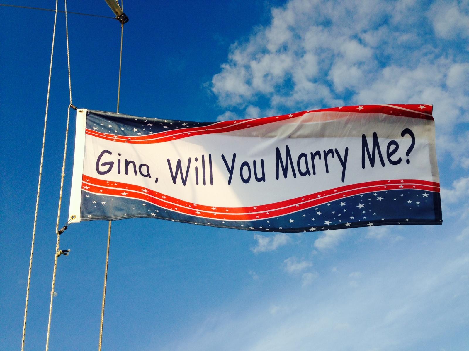Will You Marry Me Printed Flag | Banners.com